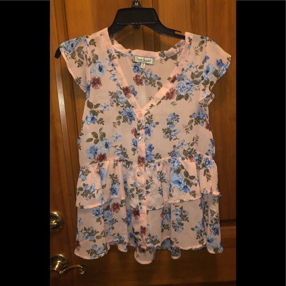 Button up floral blouse